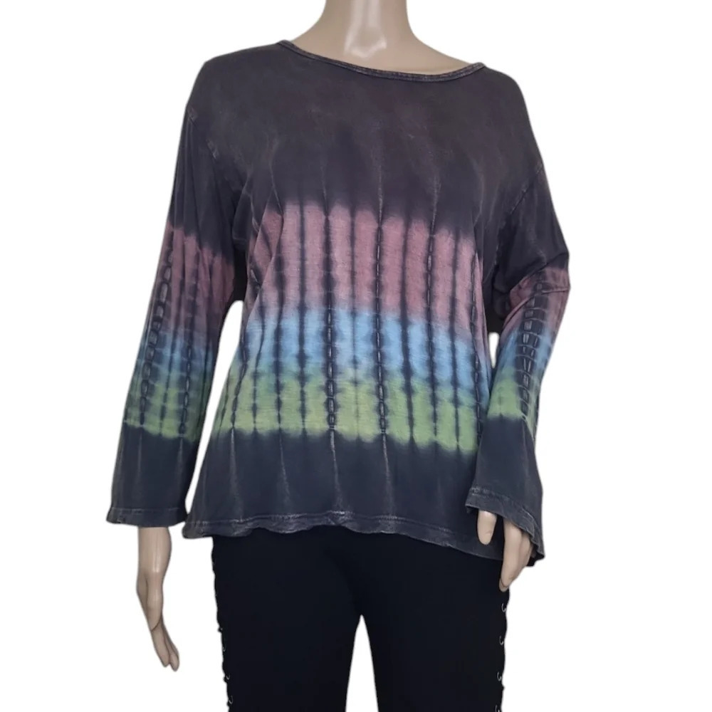 Custom Acid Wash Batik Tie Dye Top